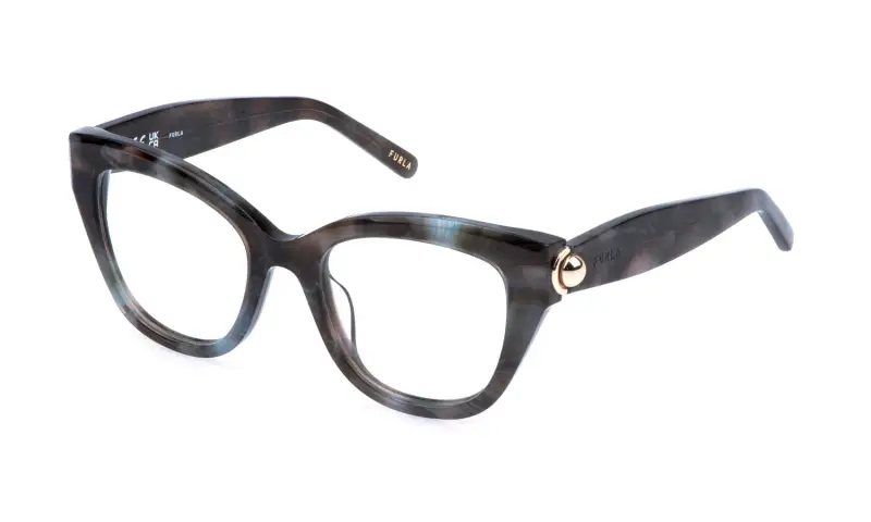 Furla Montature da vista Donna in acetato Havana a farfalla