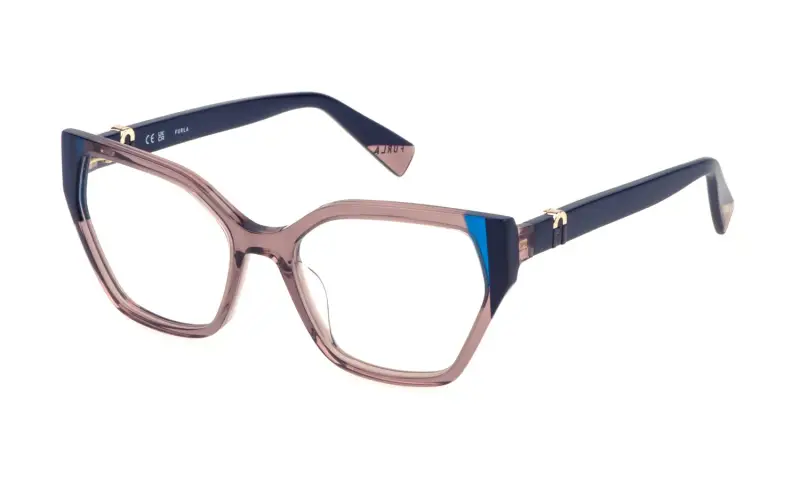 Donna VFU761V 06S4 Montature da vista Acetato Rosa Squadrata