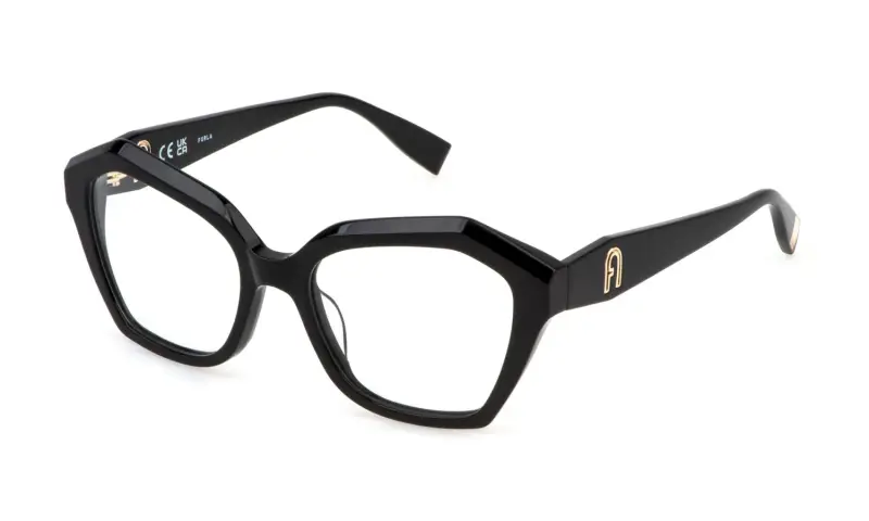 Donna VFU822 0700 Montature da vista Acetato Nero Geometrica