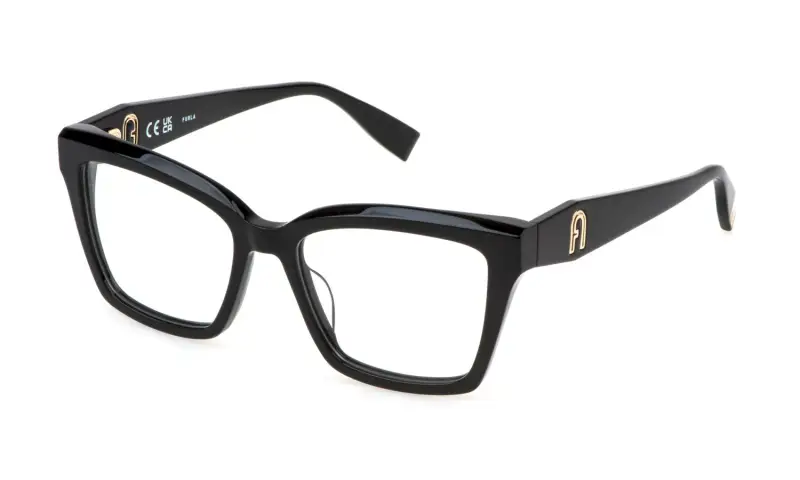 Donna VFU823 0700 Montature da vista Acetato Nero Farfalla
