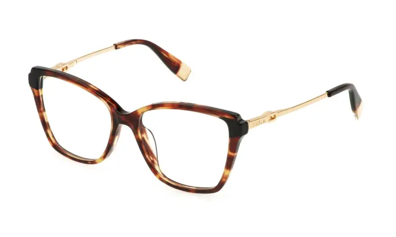 Donna VFU830 0829 Montature da vista Acetato Havana Squadrata