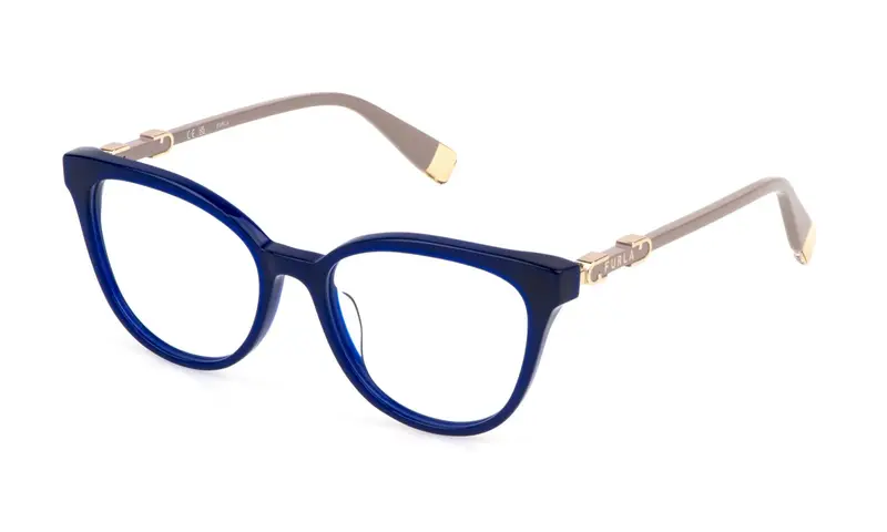 Furla Donna VFU832  03GR Montature da vista Acetato Blu  Farfalla