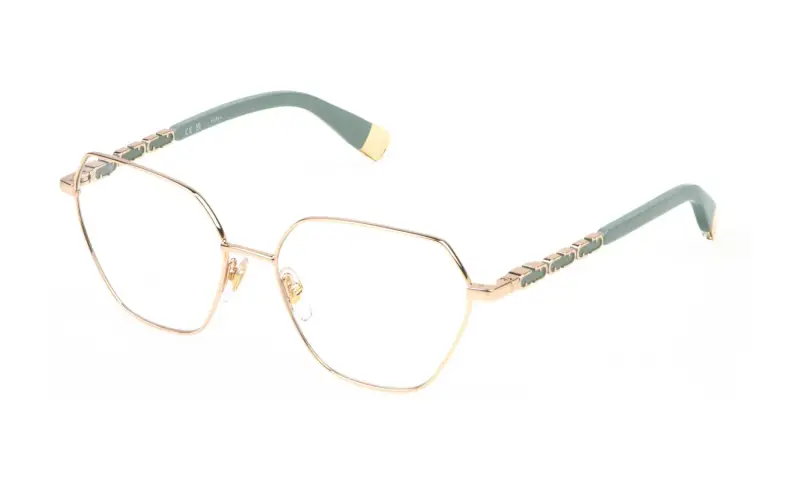 Donna VFU834 300Y Montature da vista Metallo Oro Farfalla