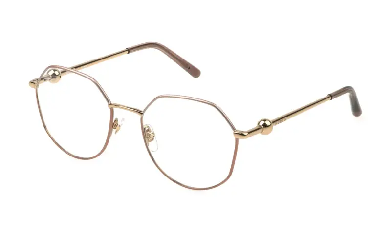 Donna VFU870 0A93 Montature da vista Metallo Oro Geometrica