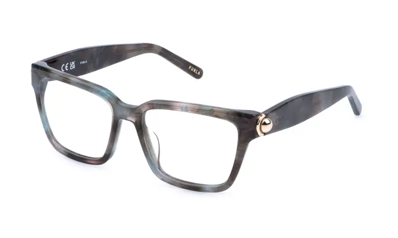 Donna VFU990 03KA Montature da vista Acetato Havana Squadrata