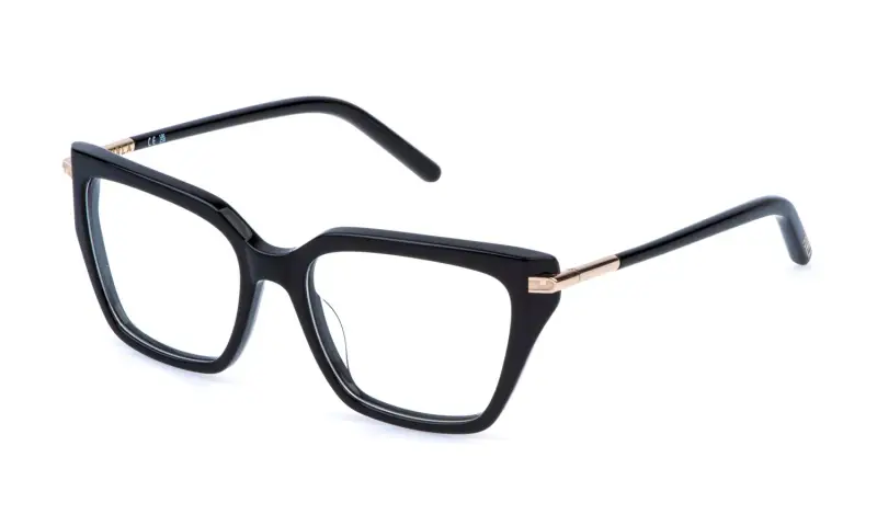 Donna VFU999 700 Montature da vista Acetato Nero Squadrata