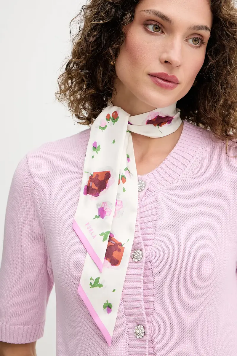 foulard in seta donna colore beige WT00022.BX3856.J9600