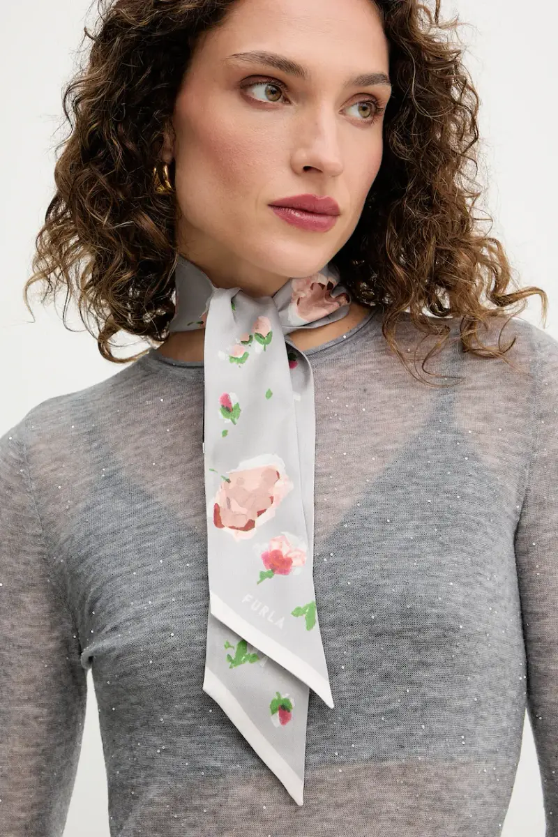 foulard in seta donna colore grigio WT00022.BX3856.3389S