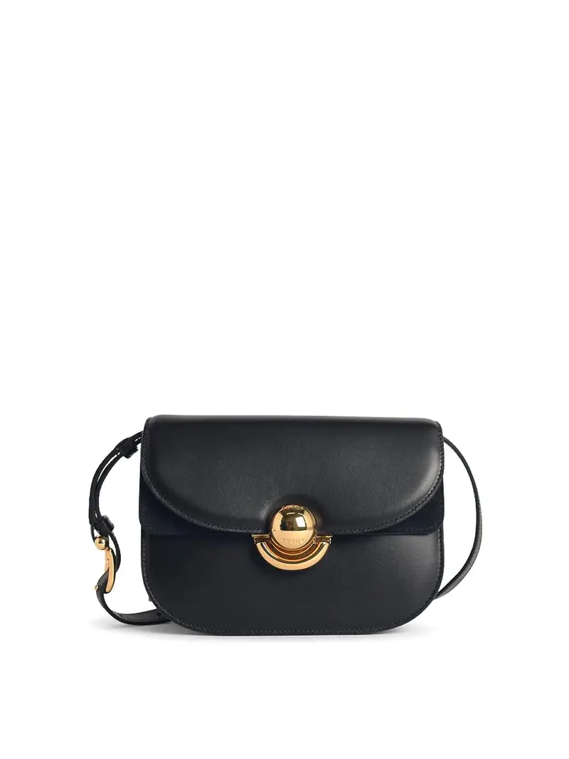 Mini borsa Sfera in pelle nera Nero