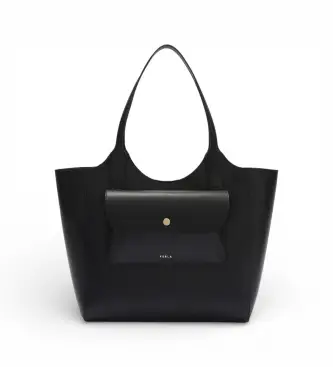 per donna WB01941-ARE000 Borsa a mano Lea in pelle nera (OSFA), Nero, Casual Dorato