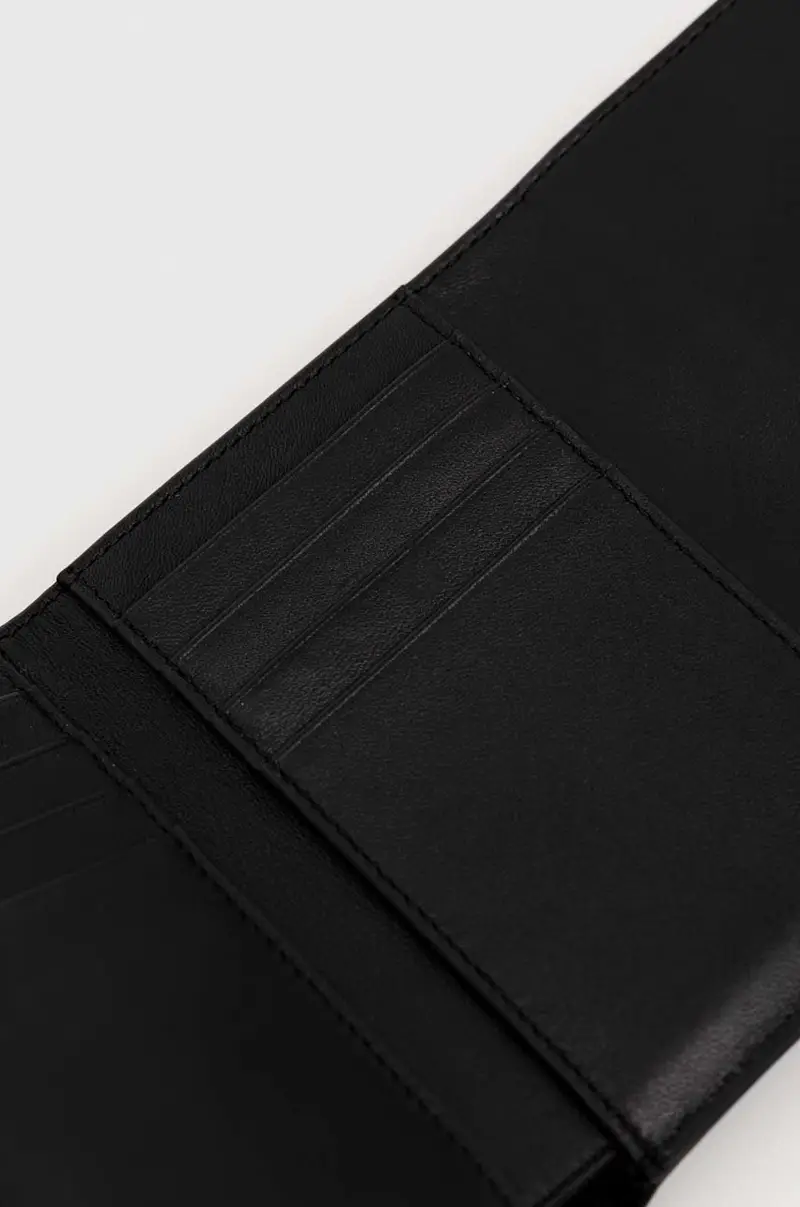 portafoglio in pelle donna Nero miniatura 2