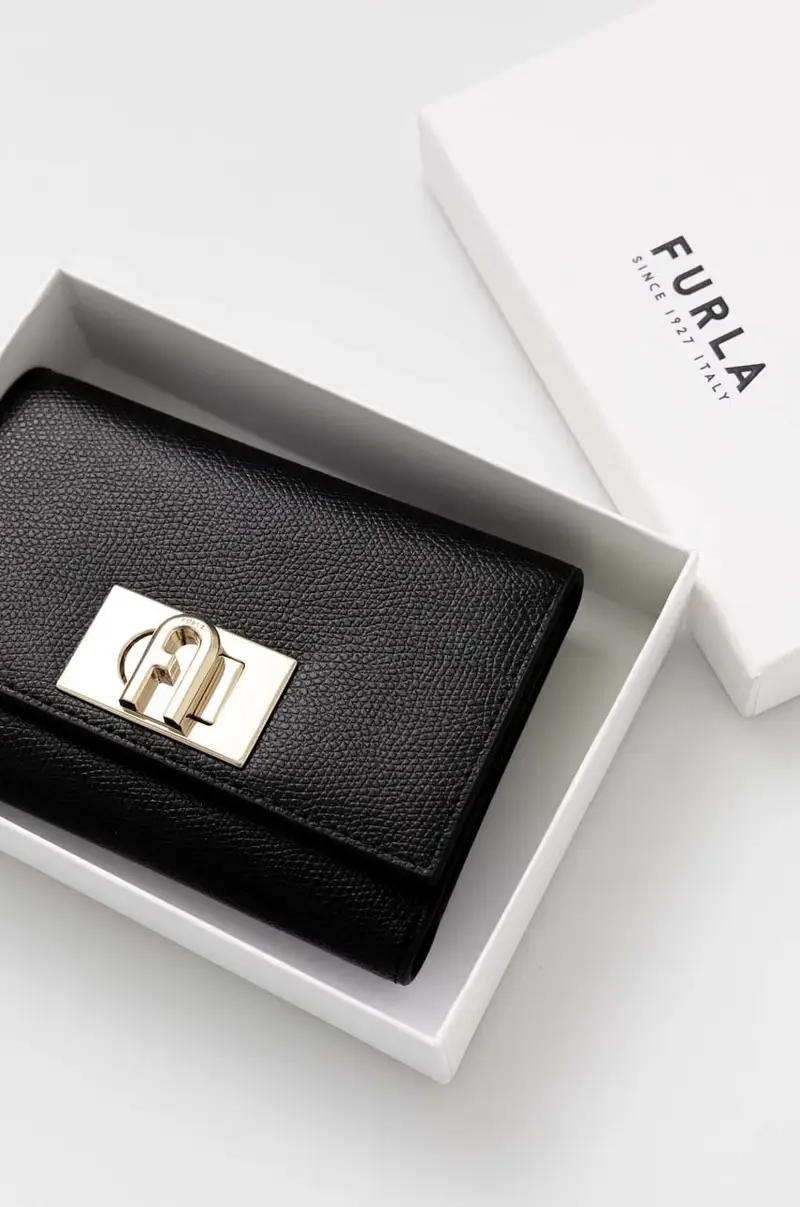 portafoglio in pelle donna Nero miniatura 3