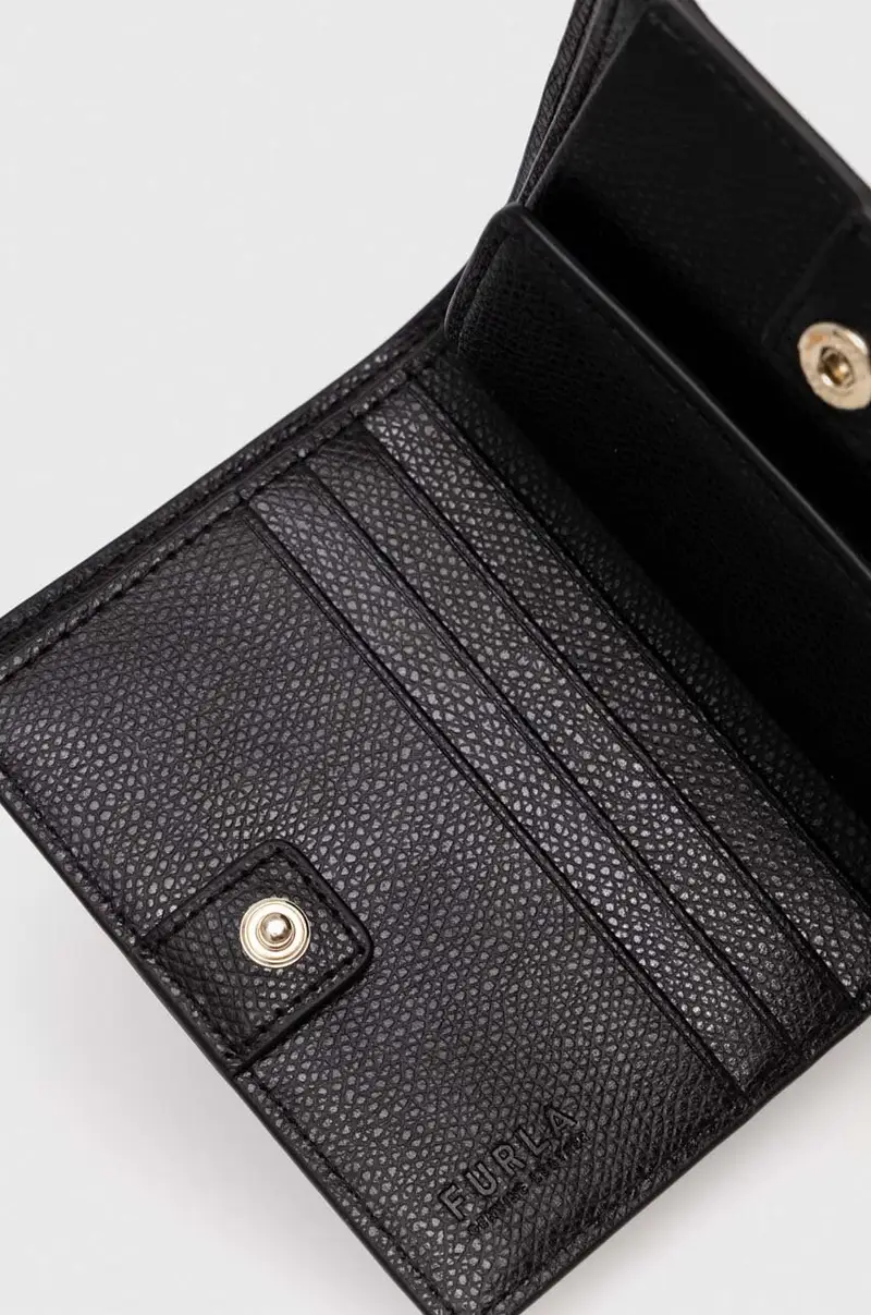 portafoglio in pelle donna Nero miniatura 4