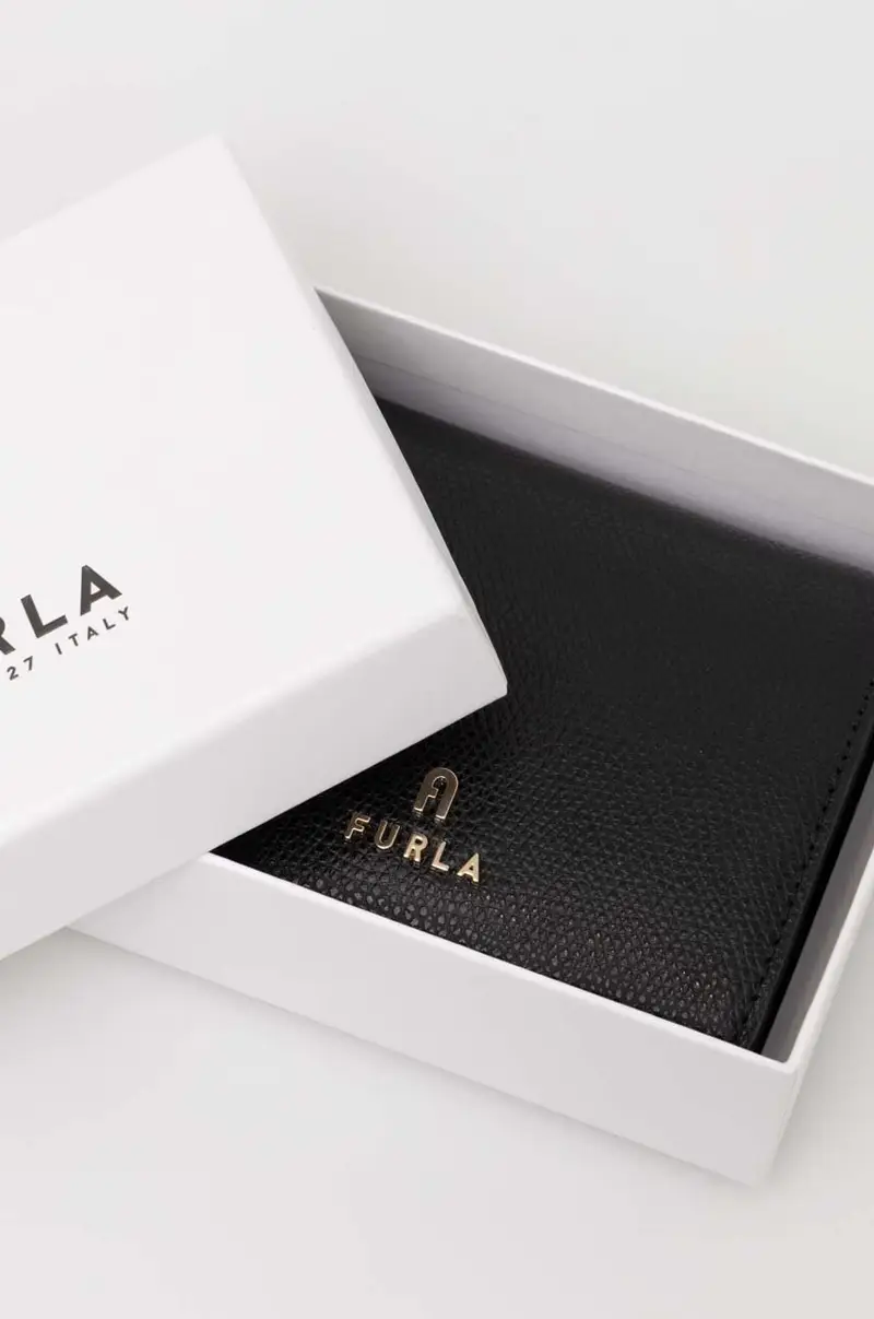 portafoglio in pelle donna Nero miniatura 5