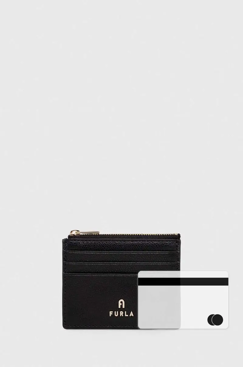 portafoglio in pelle donna Nero miniatura 4