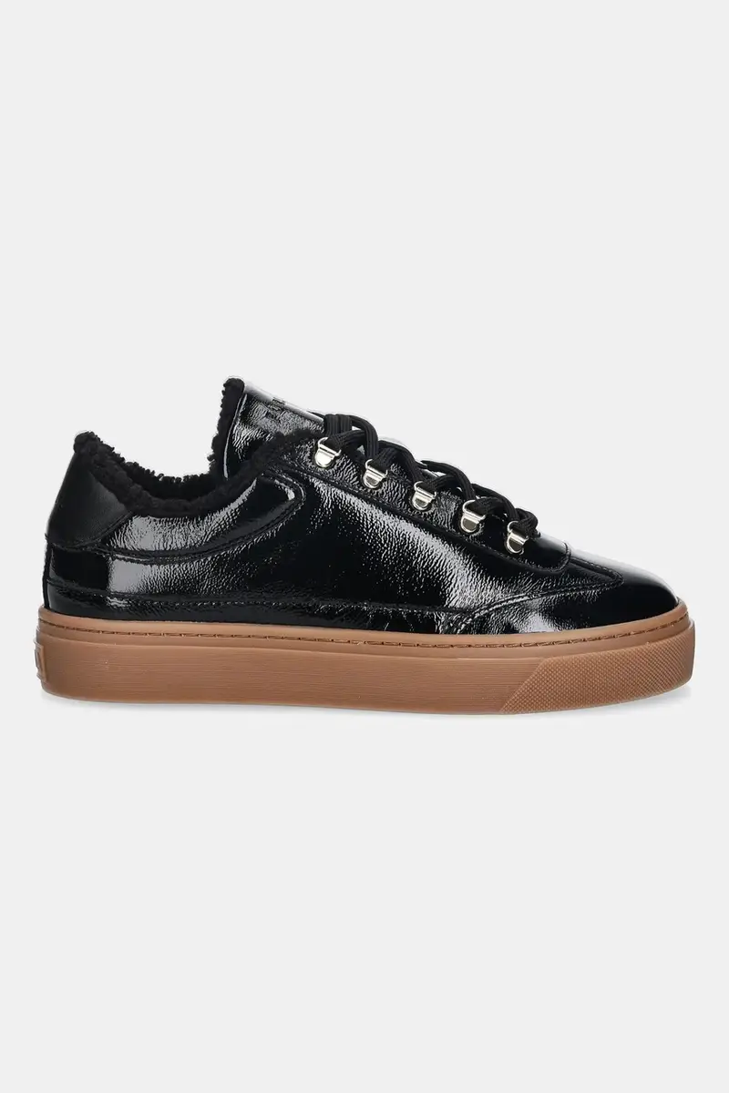 sneakers in pelle Enjoy Lace-Up Sneaker Nero miniatura 2