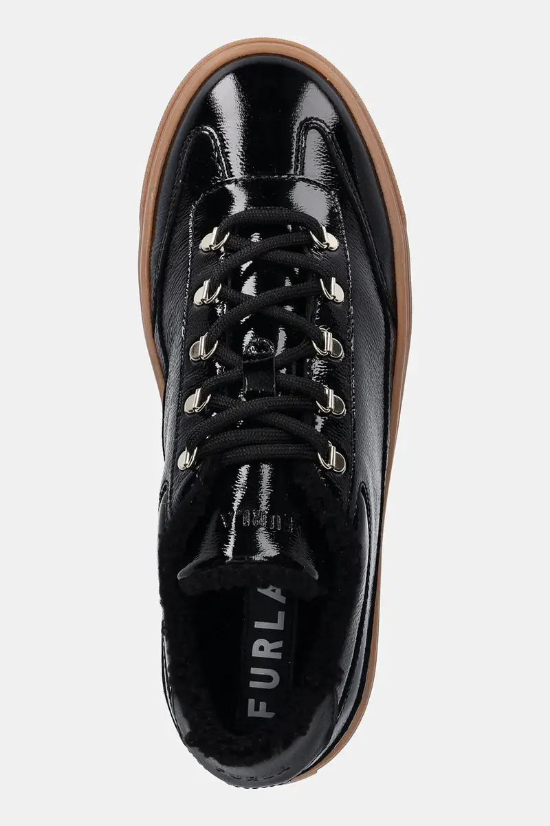 sneakers in pelle Enjoy Lace-Up Sneaker Nero miniatura 4