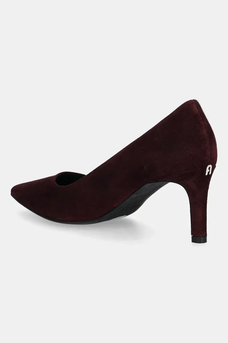 tacchi in pelle scamosciata Essential Decollete colore granata YJ69FSN C10000 26700 miniatura 3