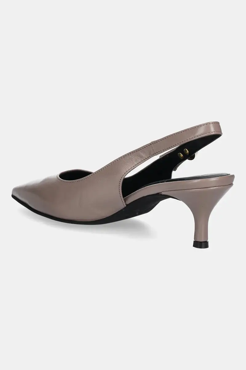 tacchi in pelle Sfera Slingback colore marrone YJ07SFE X30000 MA200 miniatura 3