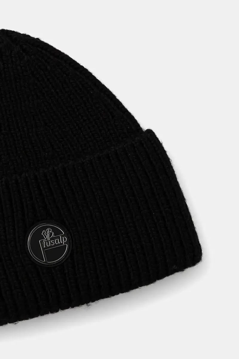 berretto in lana colore nero G3704 miniatura 2