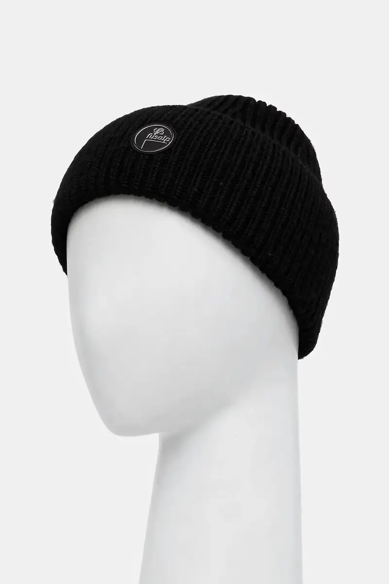 berretto in lana colore nero G3704 miniatura 3