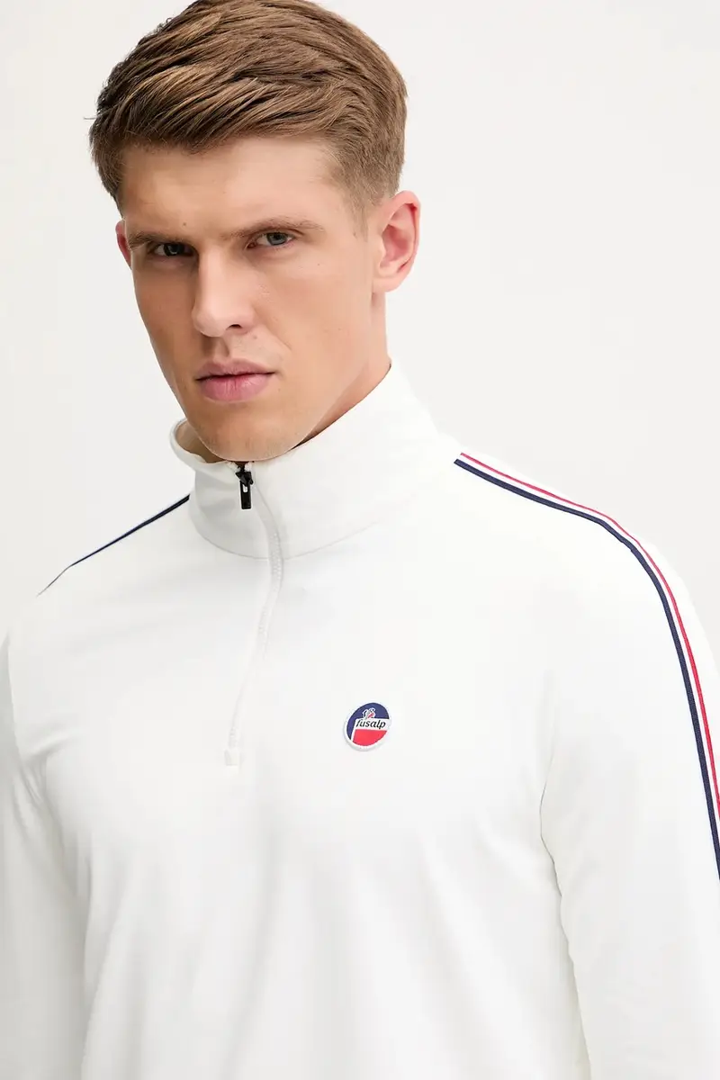 felpa da sport Mario III B uomo colore beige con applicazione E2132 miniatura 5