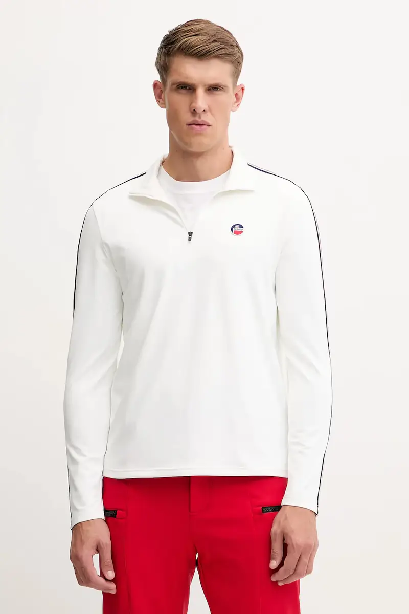 felpa da sport Mario III B uomo colore beige con applicazione E2132