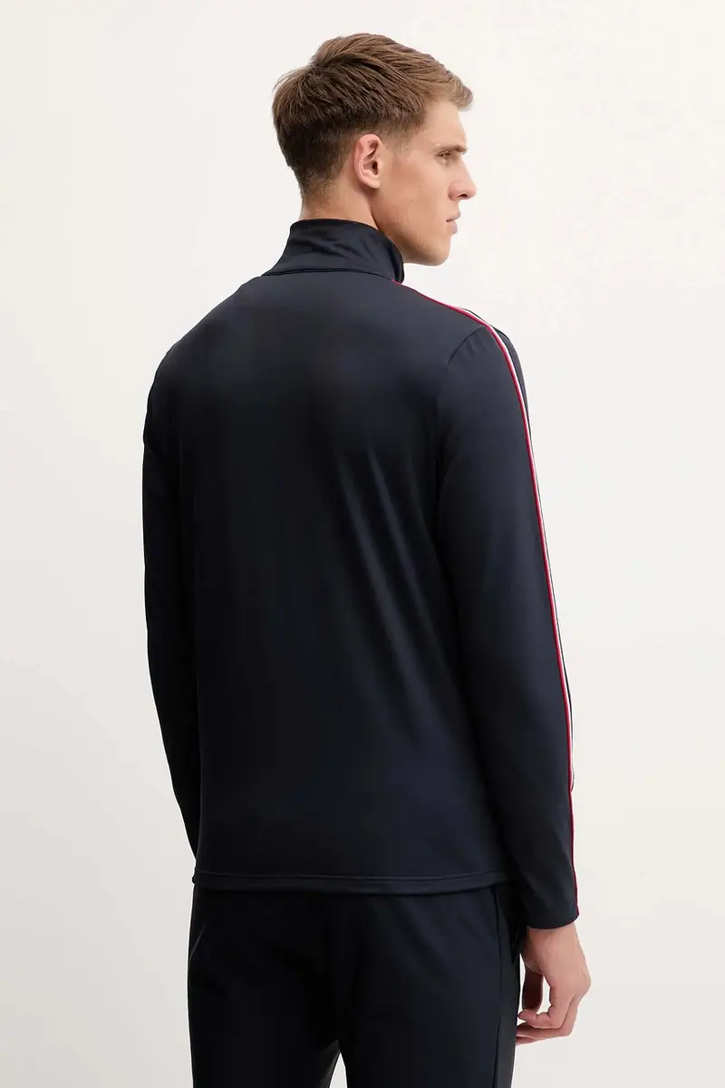 felpa Mariozip uomo colore blu navy con applicazione I2131 miniatura 3