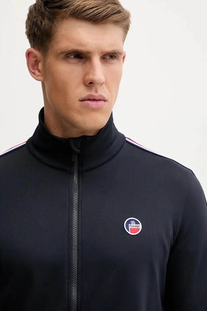 felpa Mariozip uomo colore blu navy con applicazione I2131 miniatura 4