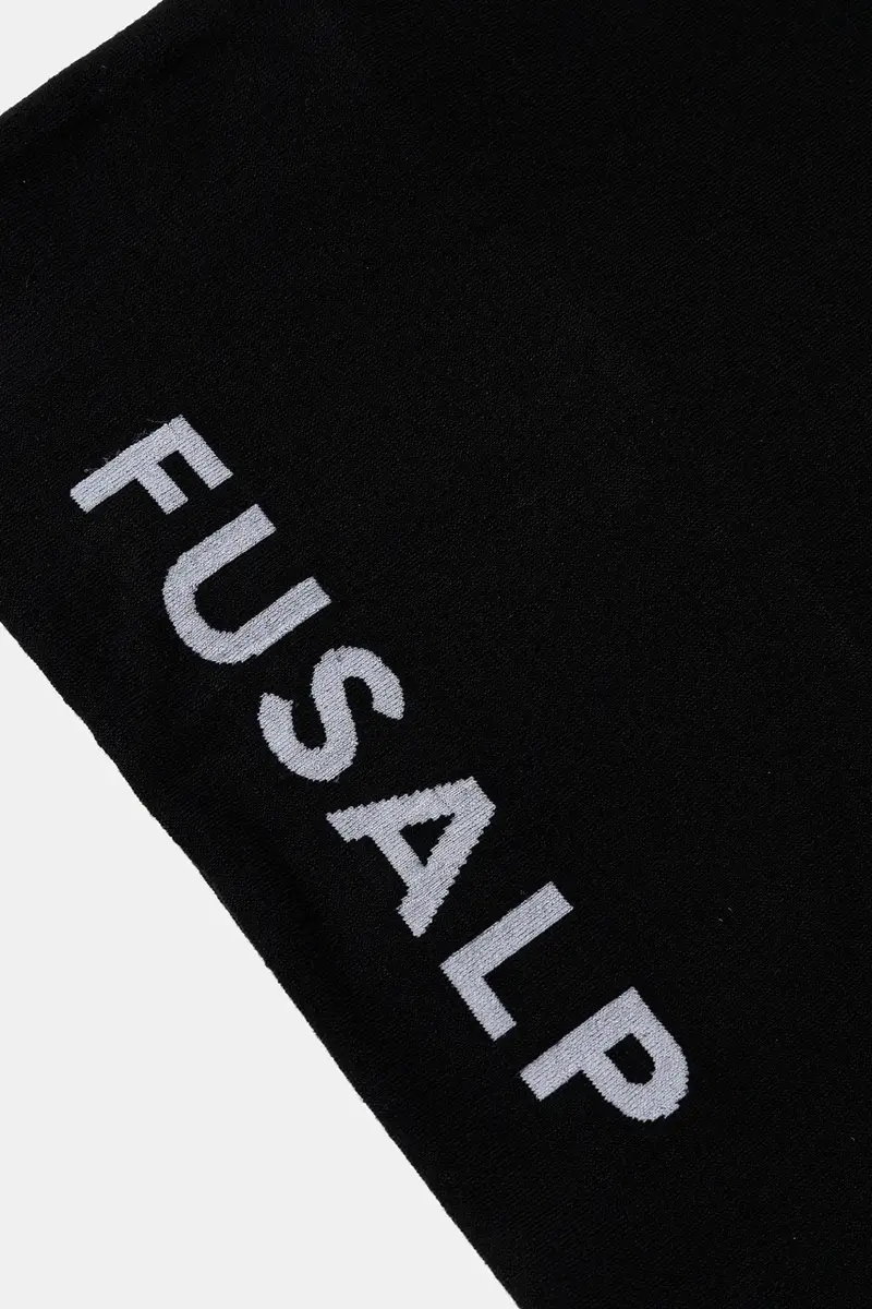 scaldacollo con aggiunta di lana Ruan II colore nero con applicazione E3717 miniatura 2