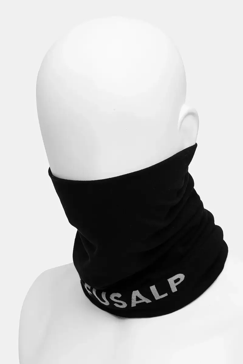 scaldacollo con aggiunta di lana Ruan II colore nero con applicazione E3717 miniatura 3