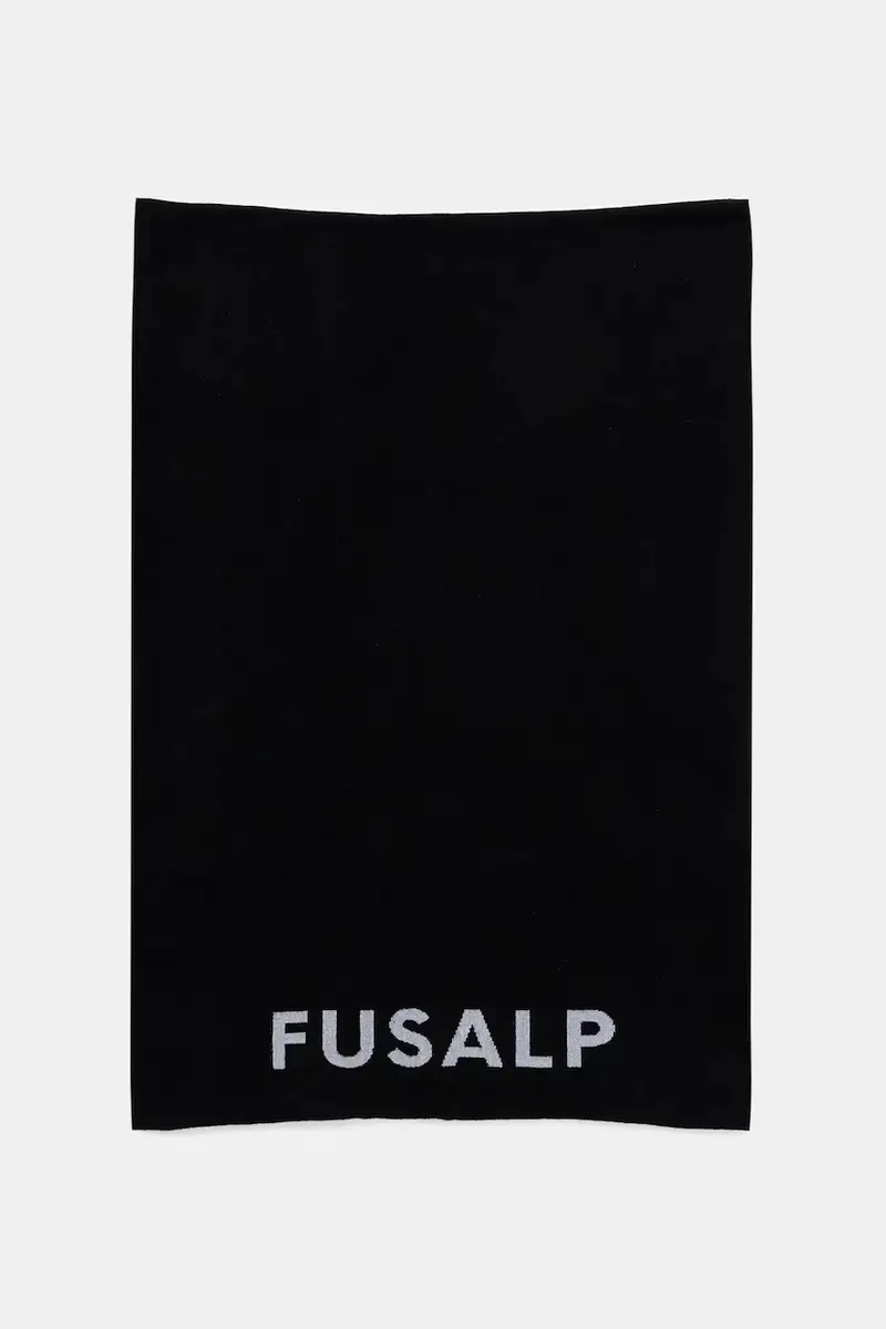 scaldacollo con aggiunta di lana Ruan II colore nero con applicazione E3717