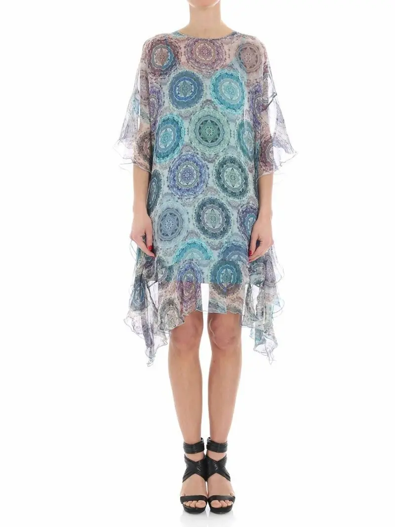 Abito multicolor fantasia geometrica Multicolore