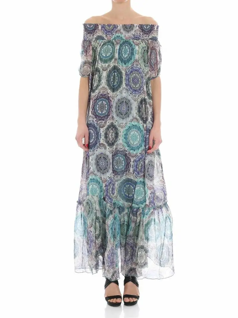 Abito spalle scoperte Multicolore