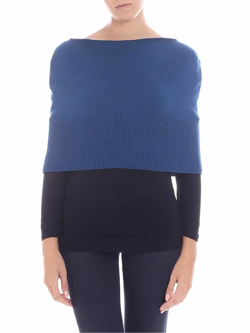 Cache-coeur blu in maglia