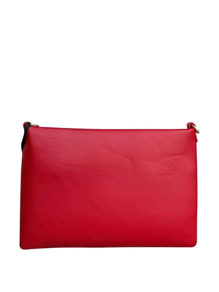 borsa rossa donna con logo oro miniatura 2