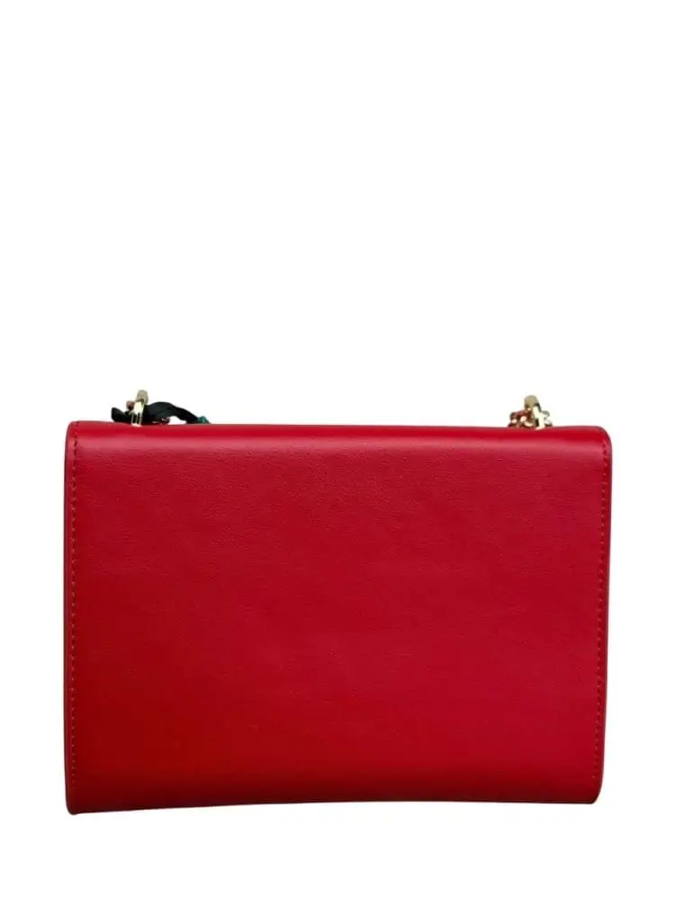 borsa rossa donna con logo oro miniatura 2