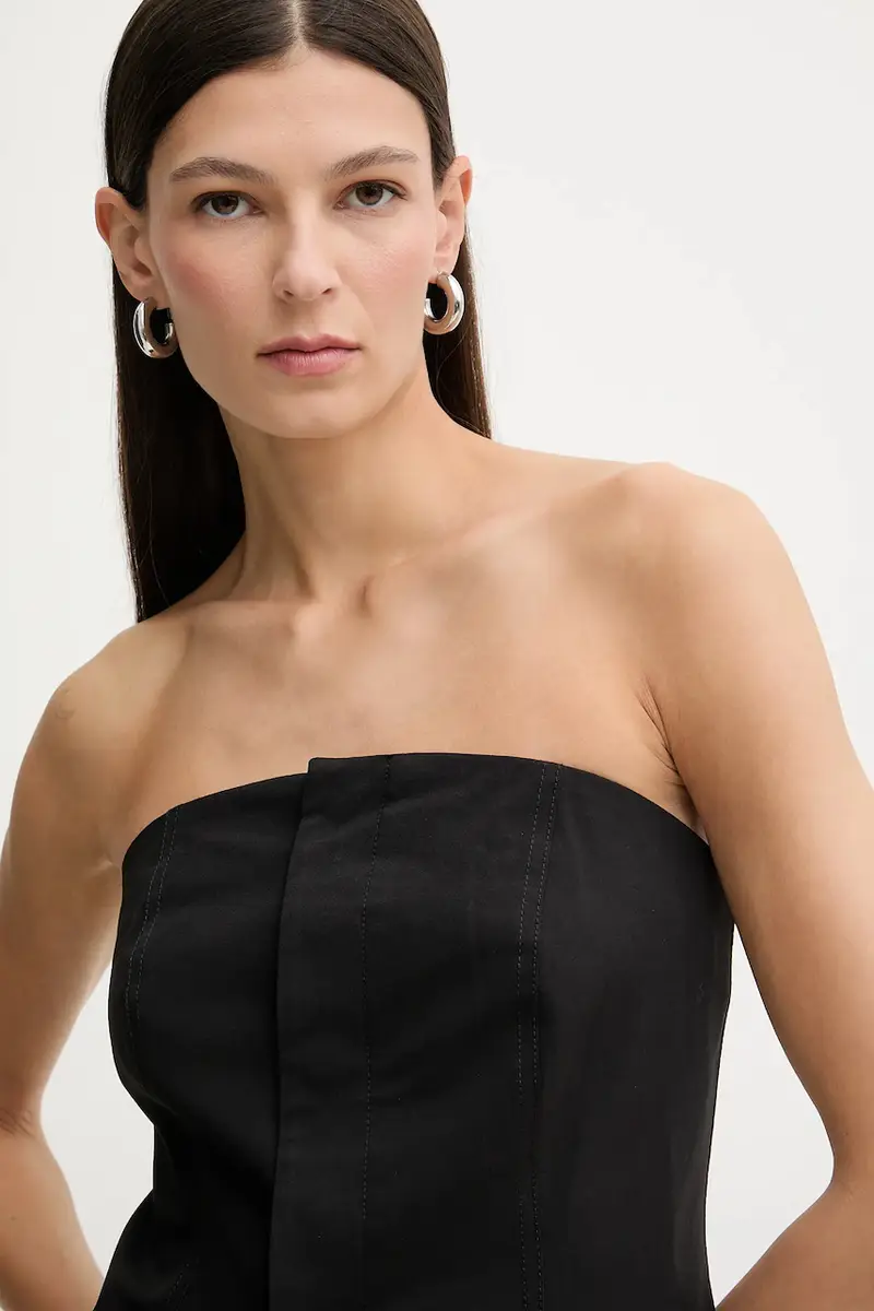 camicetta con aggiunta di lana 0 Cable Nero miniatura 4