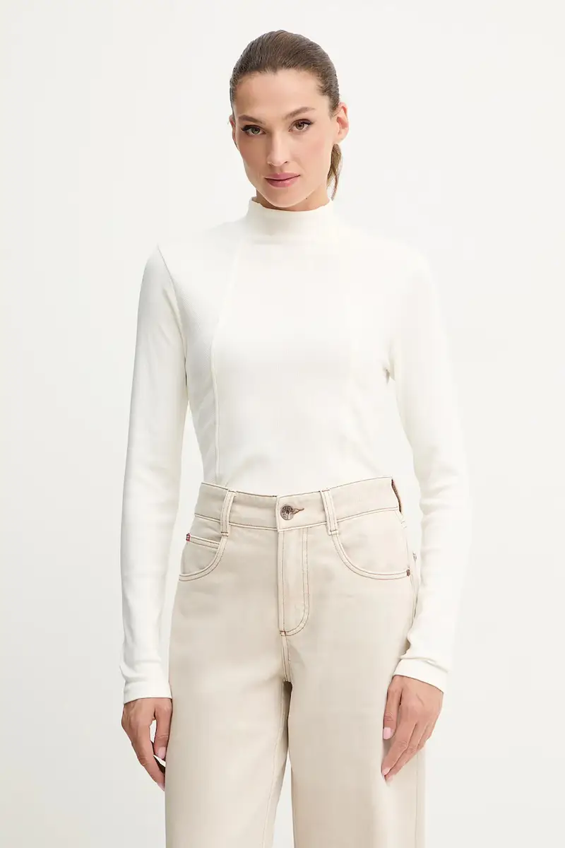 camicia a maniche lunghe 0 colore beige D26905.E136