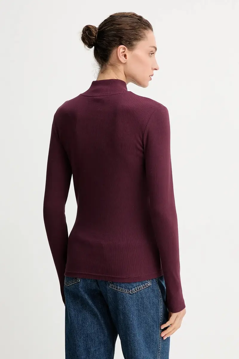 camicia a maniche lunghe 0 colore granata D26905.E136 miniatura 2