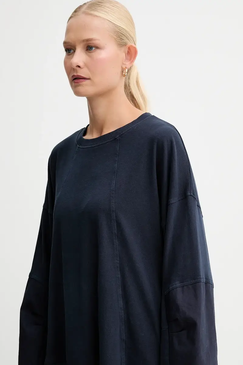 camicia a maniche lunghe colore blu navy D27192.C756 miniatura 4