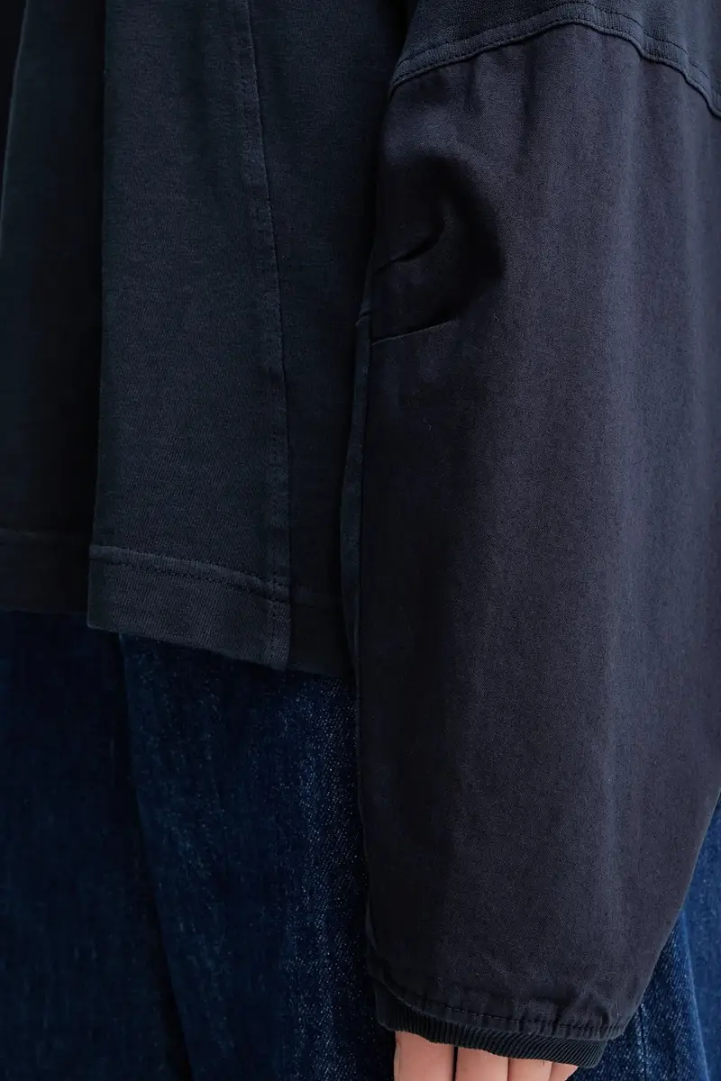 camicia a maniche lunghe colore blu navy D27192.C756 miniatura 5