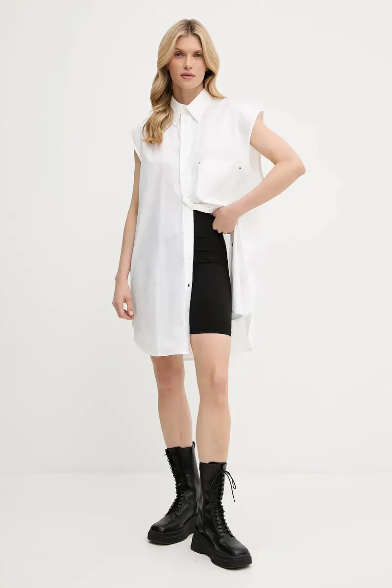 camicia donna colore bianco D26541-D321 miniatura 2