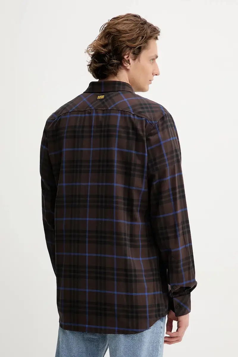 camicia in cotone 0 uomo colore marrone D28117.E072 miniatura 3