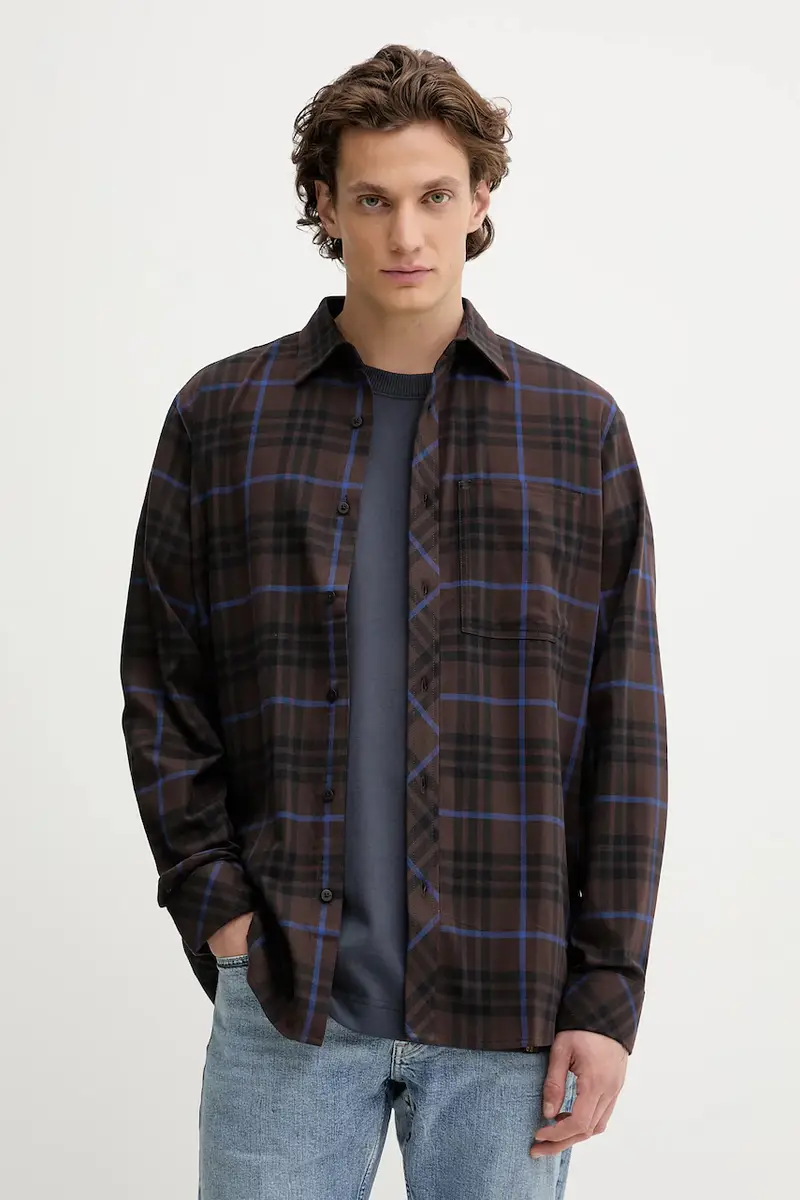 camicia in cotone 0 uomo colore marrone D28117.E072