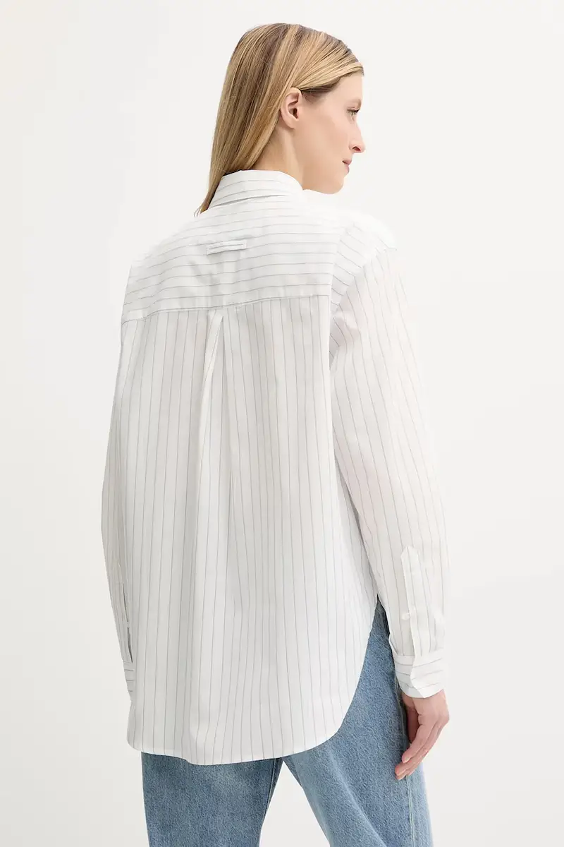 camicia in cotone donna colore bianco D26133-D926 miniatura 3