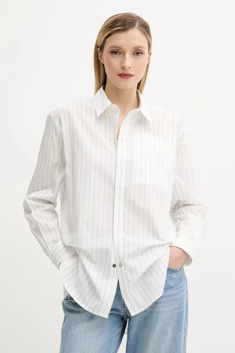 camicia in cotone donna colore bianco D26133-D926