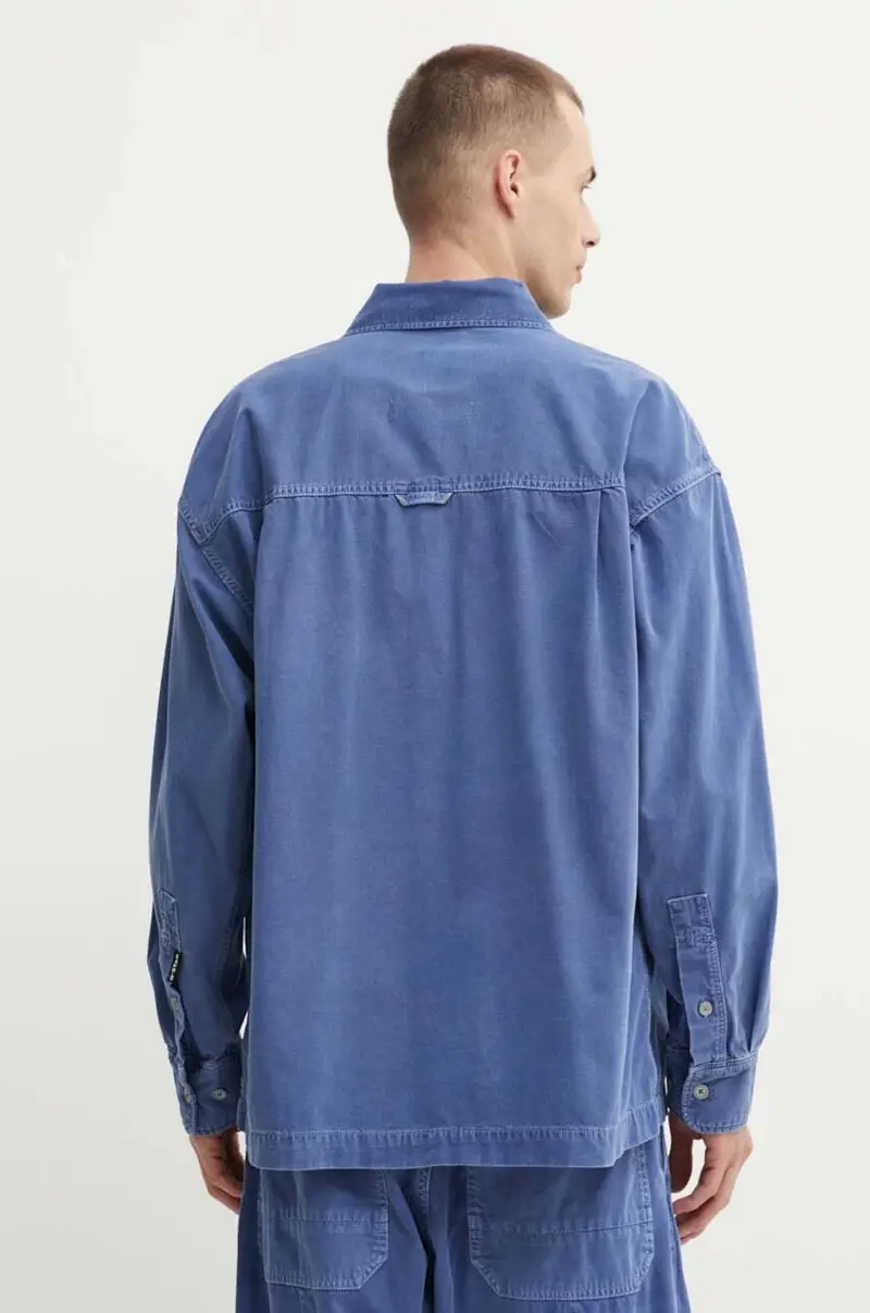 camicia in cotone uomo colore blu D23007-D295 miniatura 4