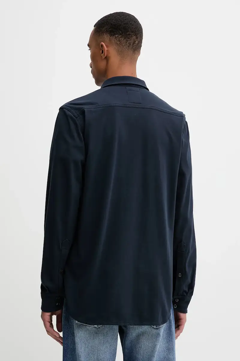 camicia in cotone uomo colore blu navy D26765.C784 miniatura 3