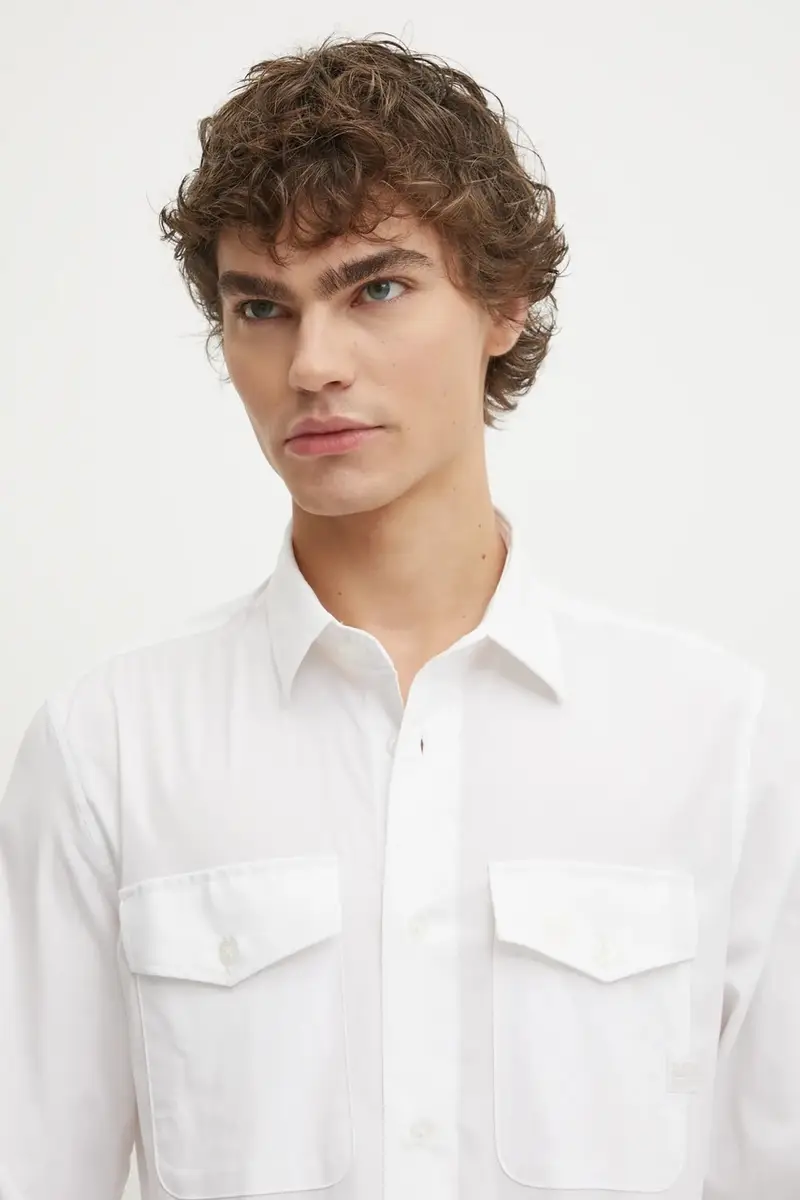 camicia uomo colore beige D24963-D701 miniatura 4